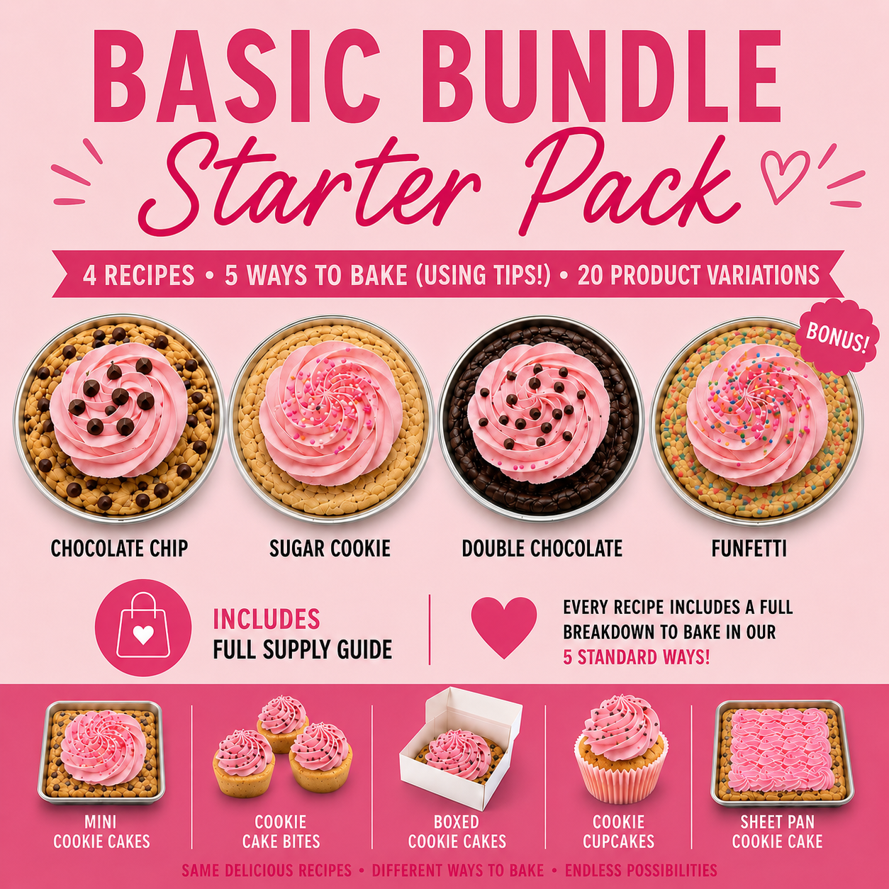 Basic Bundle Starter Pack - Cookie Cake Recipes